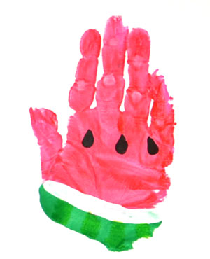 watermelon-hand-print-art