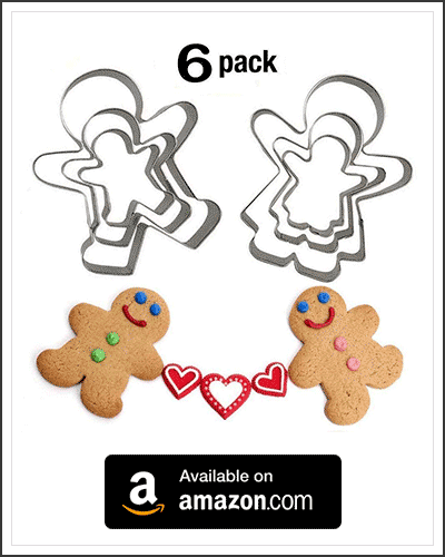 Mity-Rain-6pcs-Gingerbread-Man-Cookie-Cutter