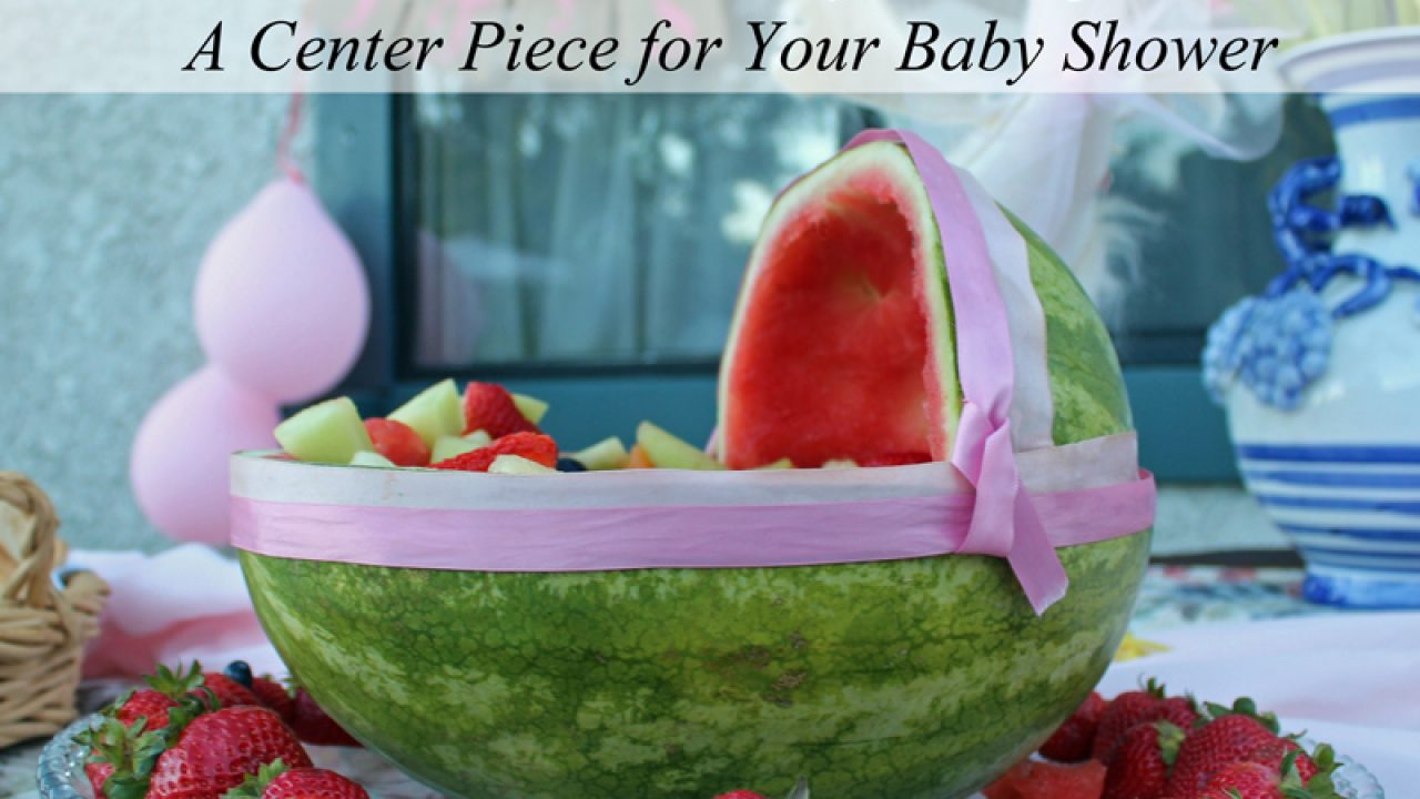 baby carriage watermelon basket