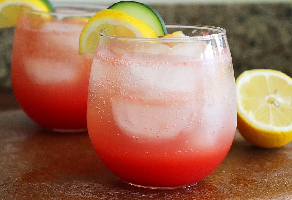 Sparkling Watermelon Lemonade Recipe HERO