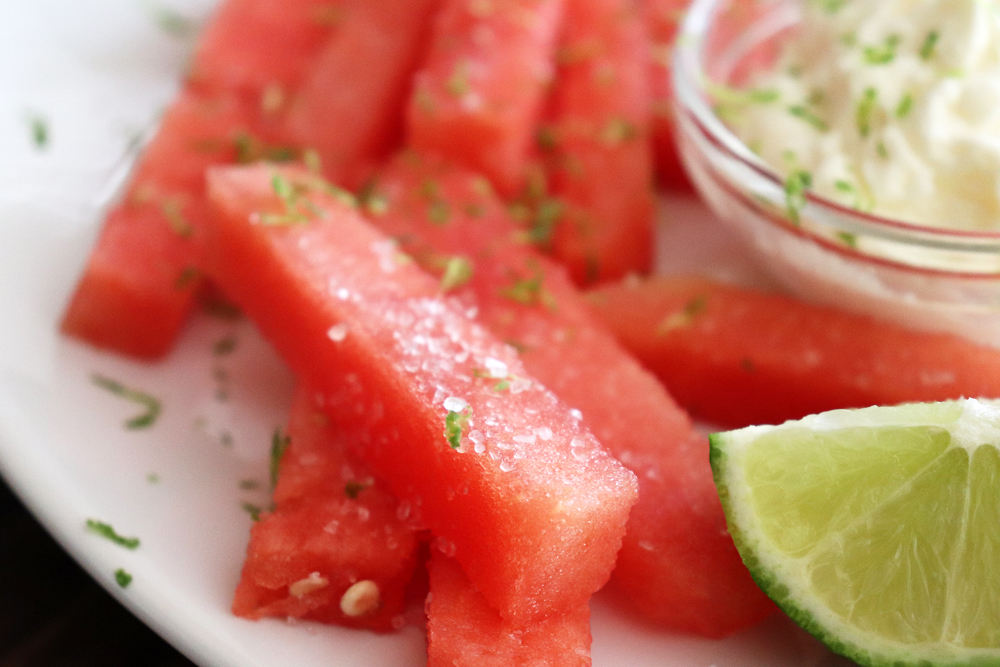 Watermelon Fries with Marshmallow Dip Hero