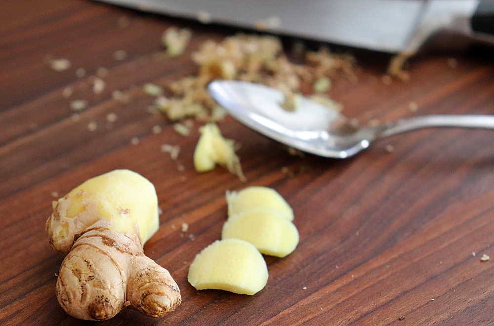 Fresh ginger for Easy Watermelon Ginger Granita