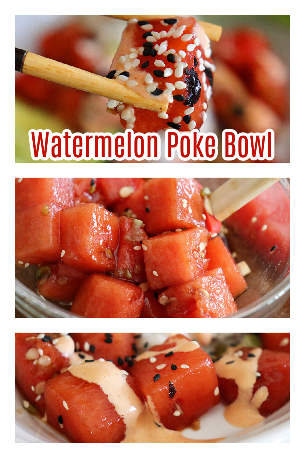 PIN for Easy Vegan Watermelon Poke Bowl
