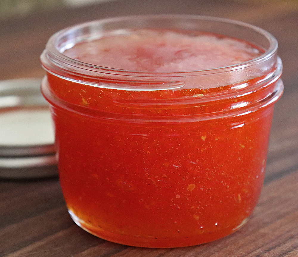 Easy Watermelon Jam Recipe Jar shot
