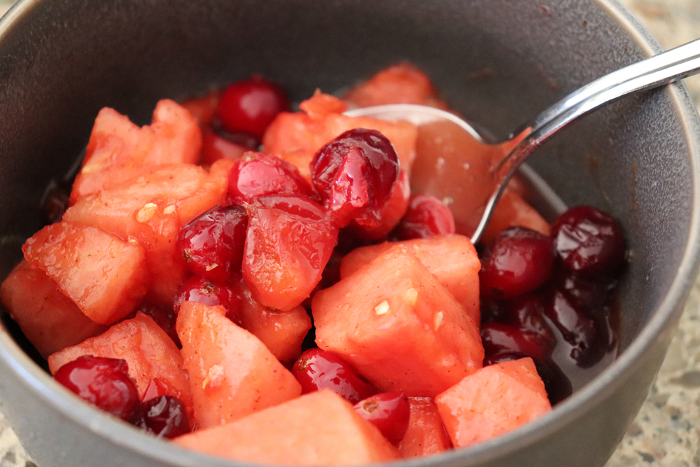 Bowl of Watermelon Cranberry Sauce