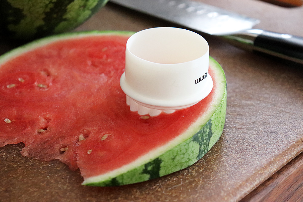 Cookie cutter in watermelon