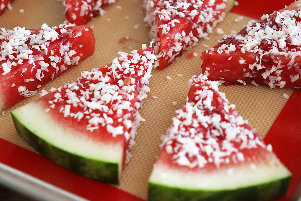 Hero for Easy Coconut Coated Watermelon Wedges